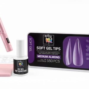 Soft Gel Tips Medium Almond Kit